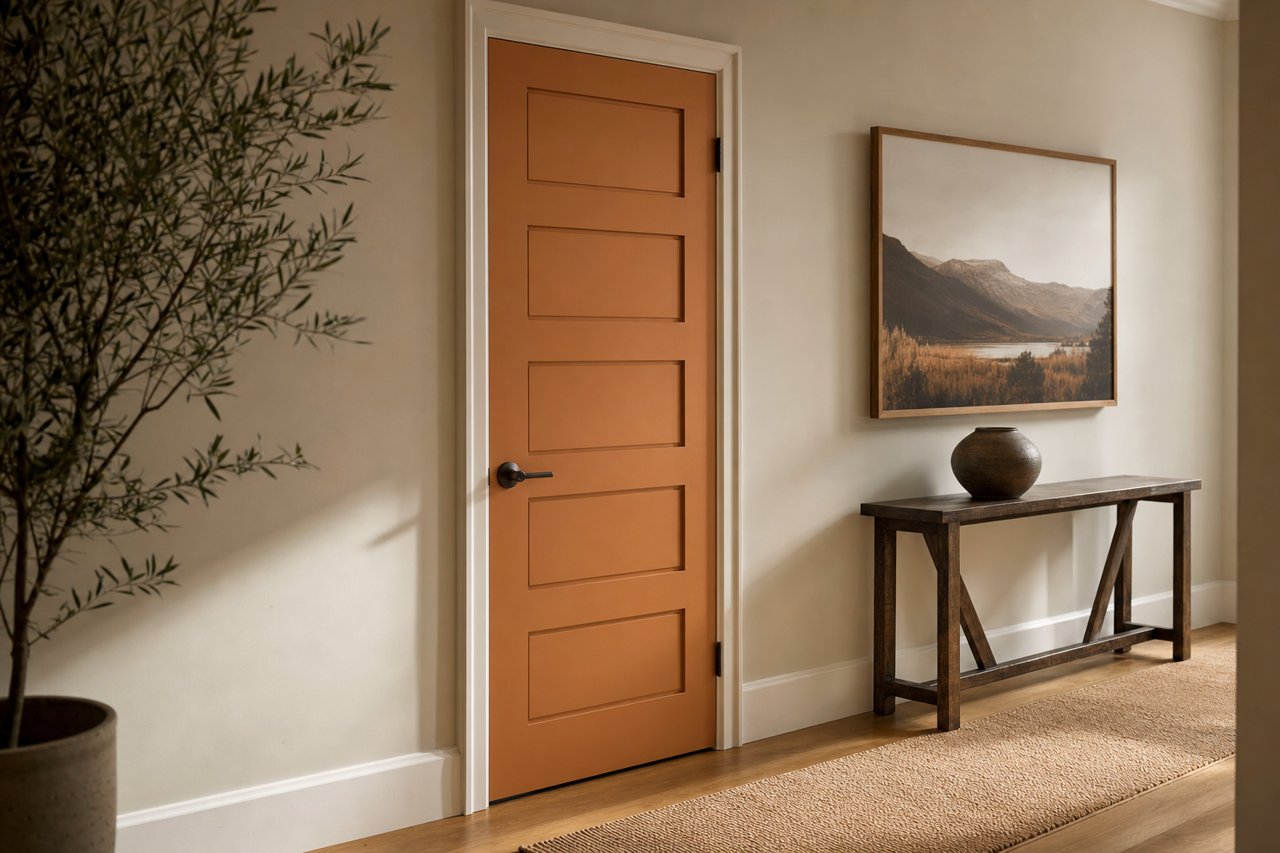 Runyon Canyon Tan by Benjamin Moore on interior-doors