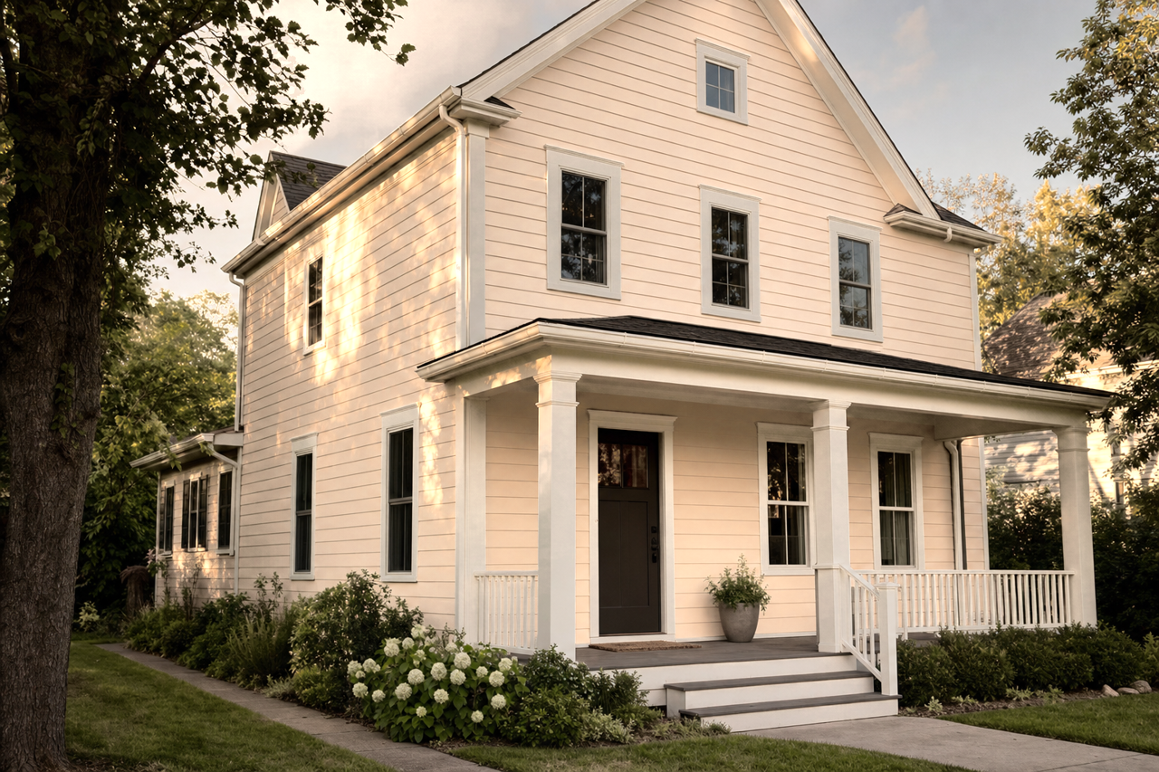 Powder by Benjamin Moore on exterior