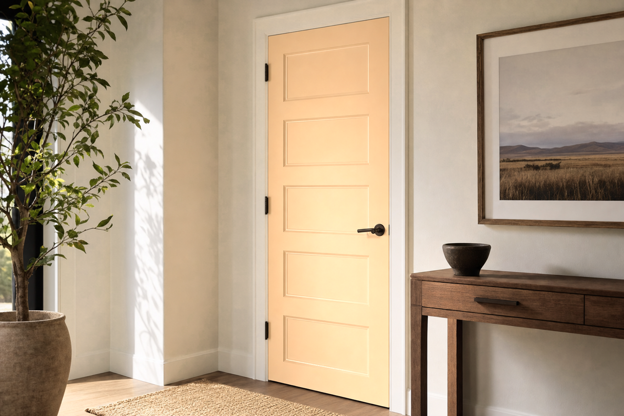 Tucson Tan by Benjamin Moore on interior-doors