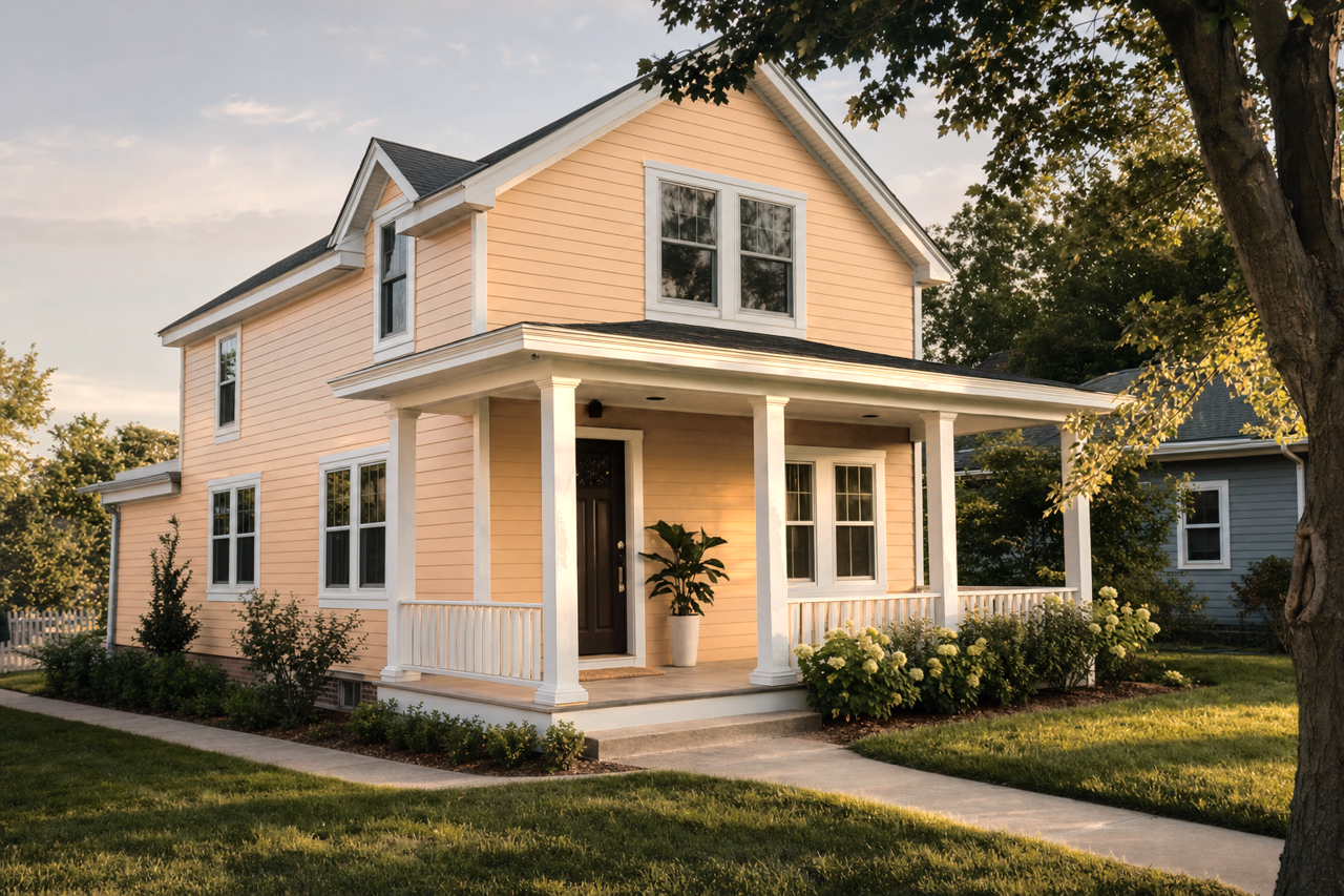 Creamy Custard by Benjamin Moore on exterior