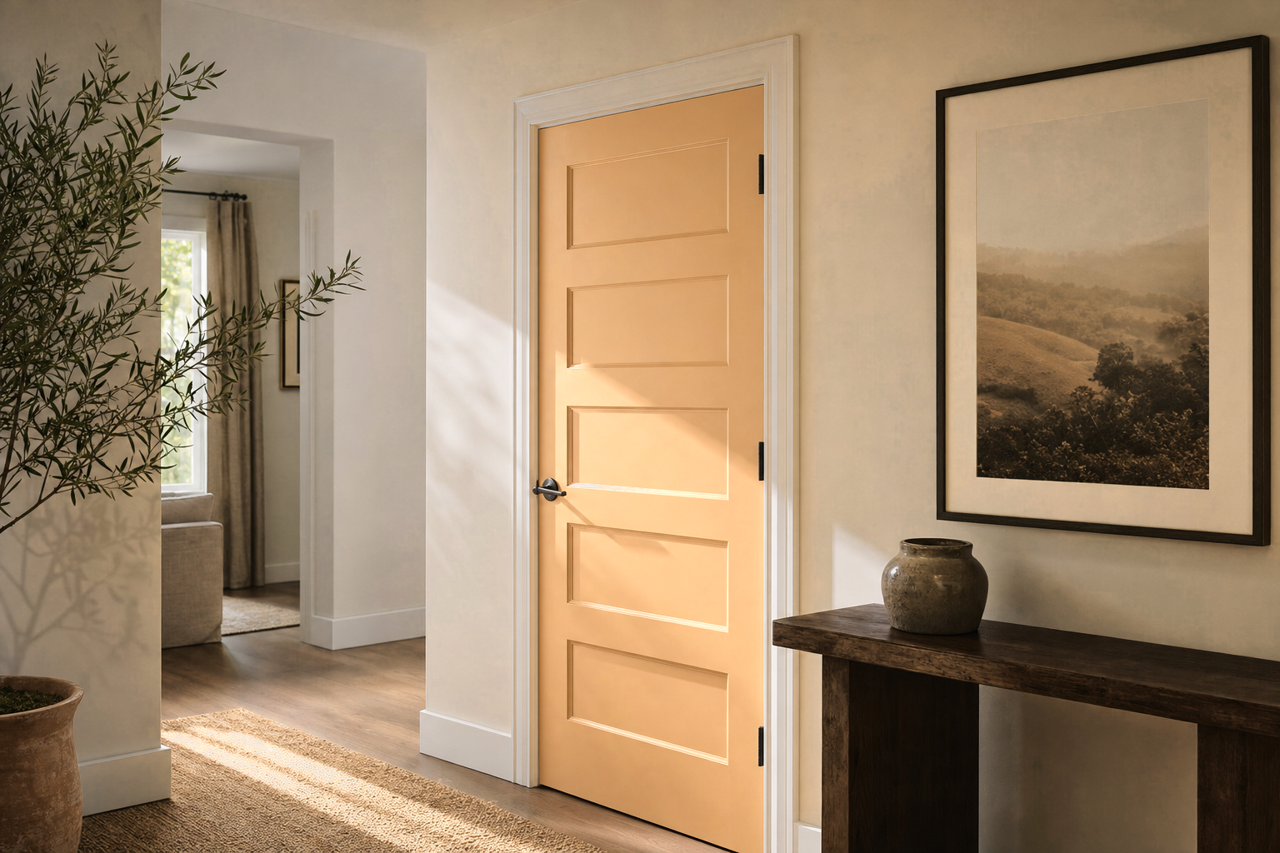 Creamy Custard by Benjamin Moore on interior-doors