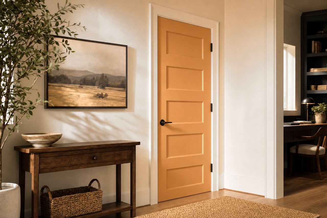 Harvest Bronze by Benjamin Moore on interior-doors