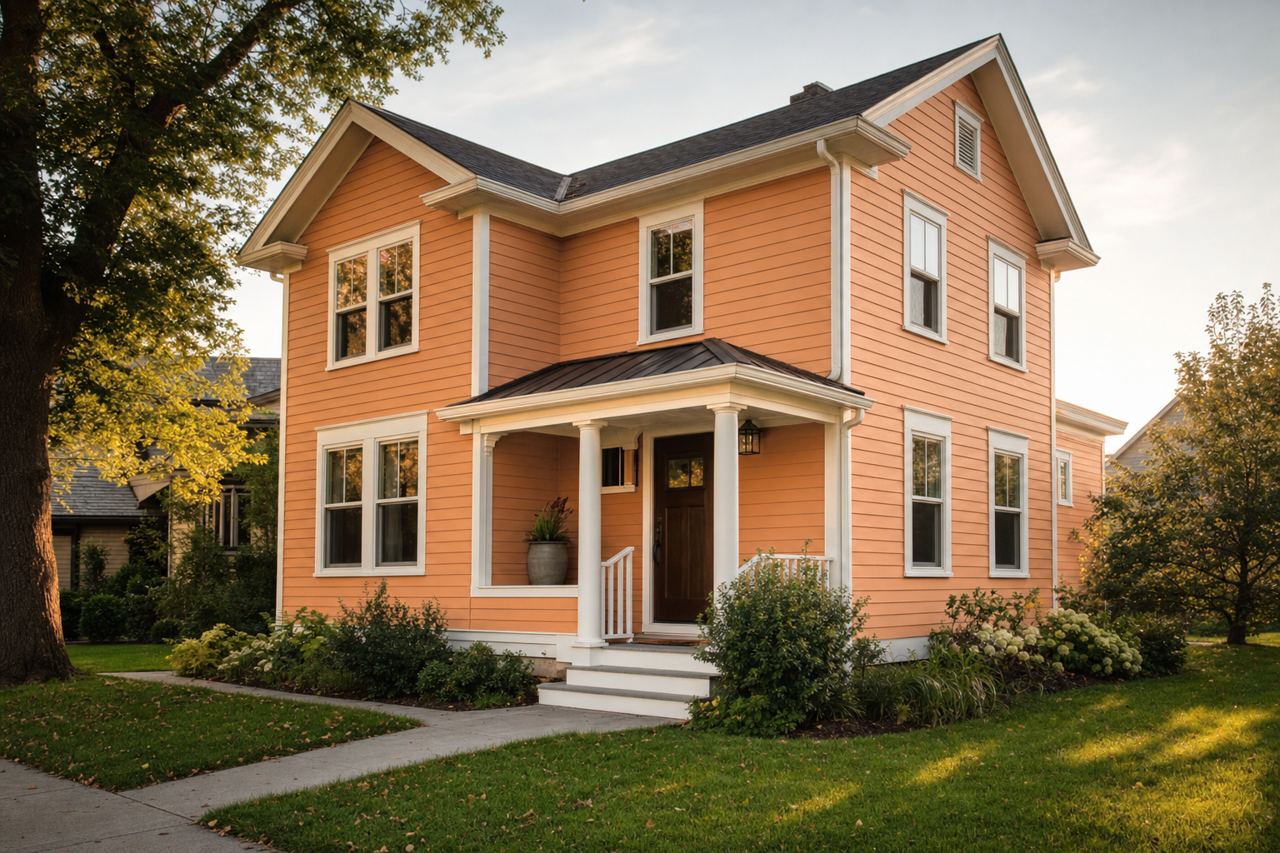Butterscotch Sundae by Benjamin Moore on exterior