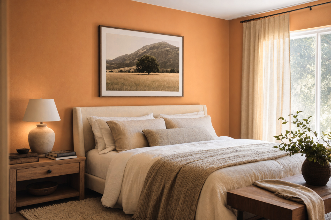 Butterscotch Sundae by Benjamin Moore on interiors