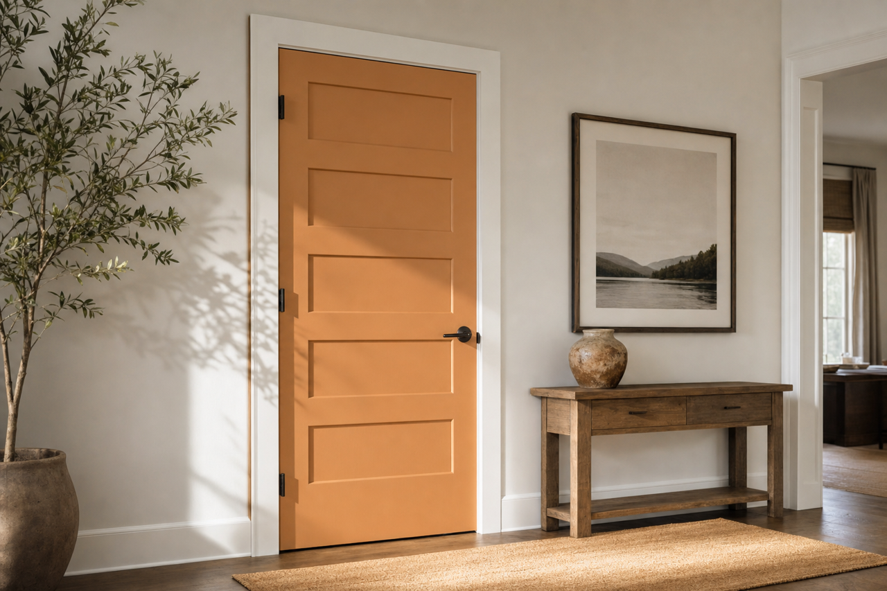 Cognac Snifter by Benjamin Moore on interior-doors