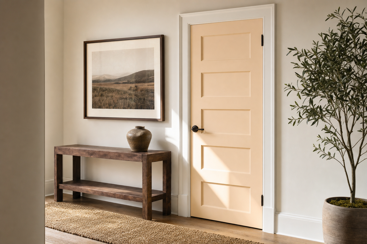 Gentle Repose by Benjamin Moore on interior-doors