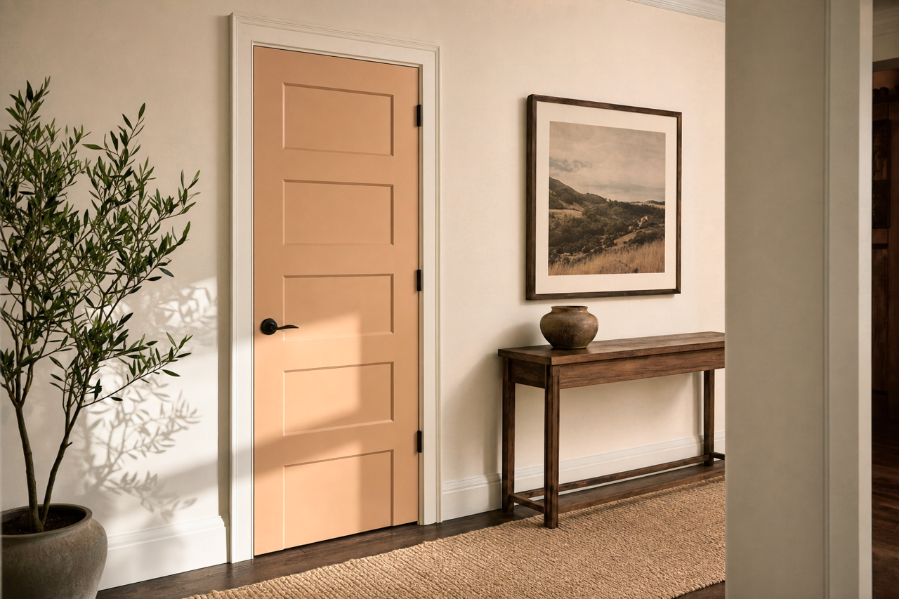 Dearborn Tan by Benjamin Moore on interior-doors