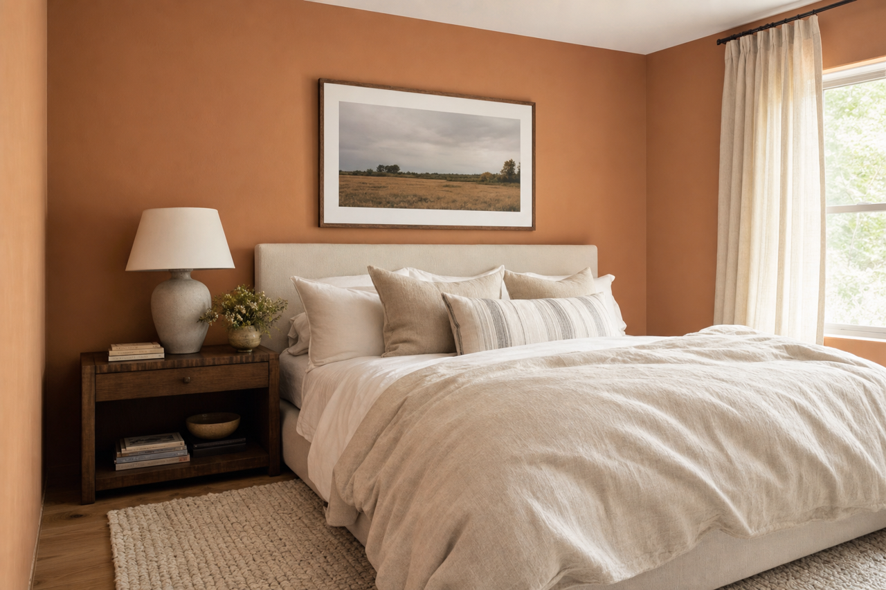Cappuccino by Benjamin Moore on interiors