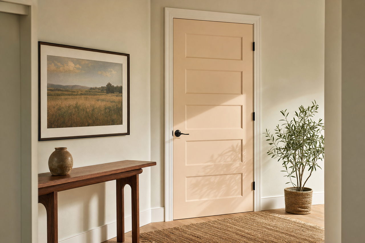 Dusty Trail by Benjamin Moore on interior-doors