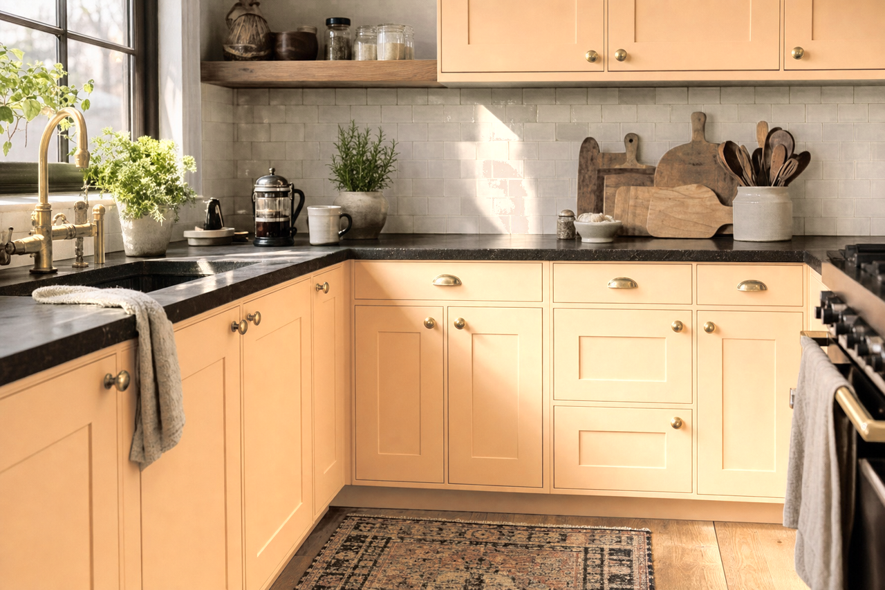 Crestwood by Benjamin Moore on cabinets