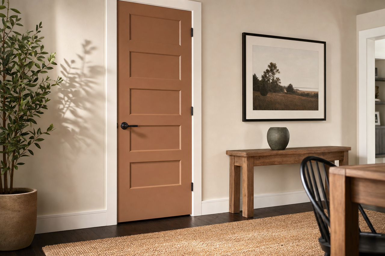 Wooded by Benjamin Moore on interior-doors