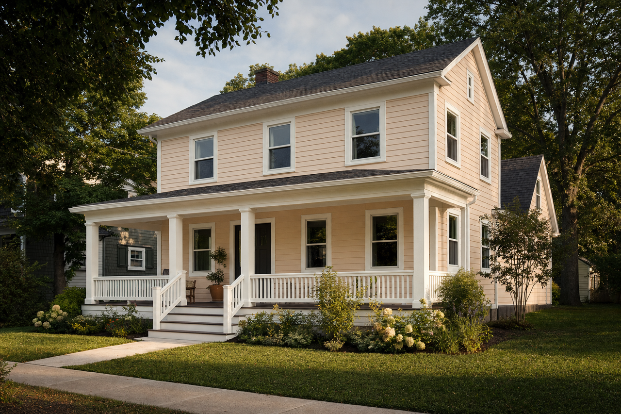 Tissue Pink by Benjamin Moore on exterior