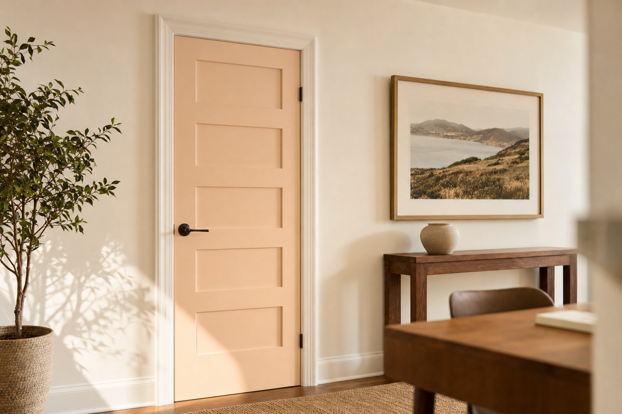 Coastal Cottage by Benjamin Moore on interior-doors
