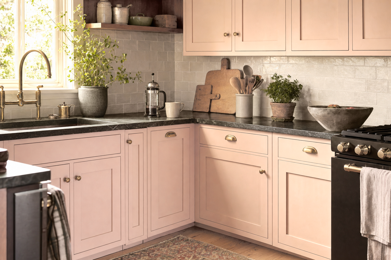 Milk by Benjamin Moore on cabinets