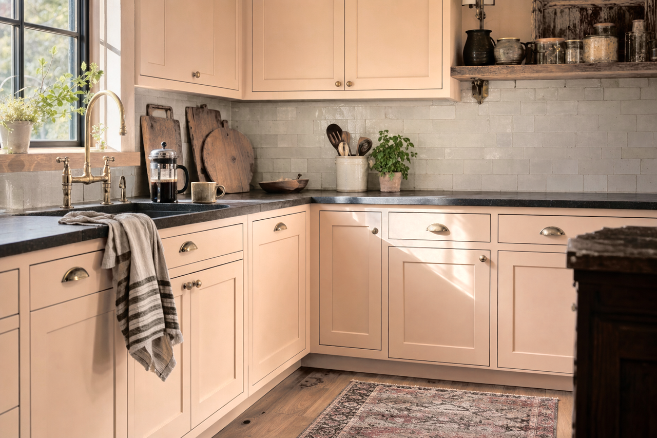 Groundhog Day by Benjamin Moore on cabinets