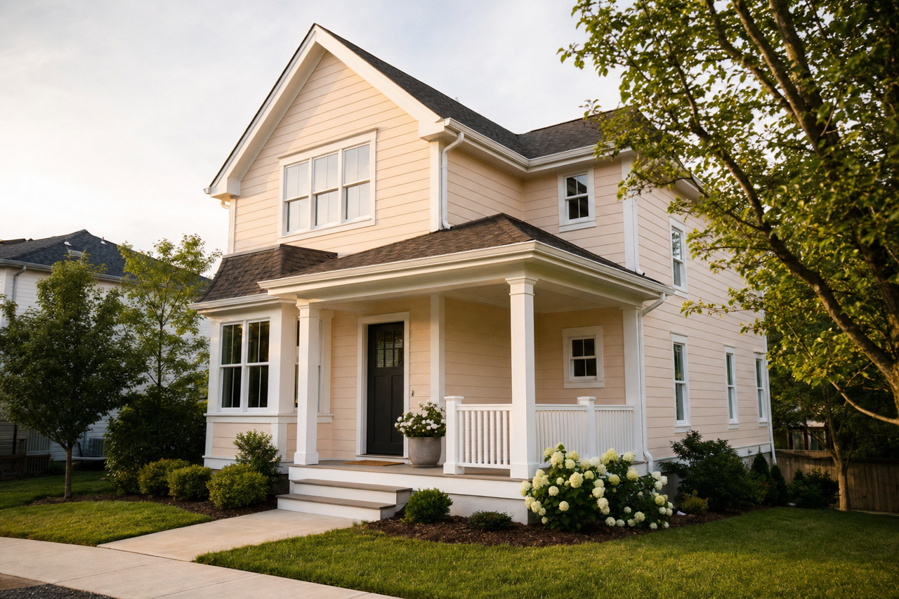Bashful by Benjamin Moore on exterior