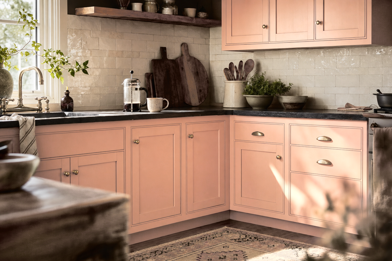 Southern Charm by Benjamin Moore on cabinets