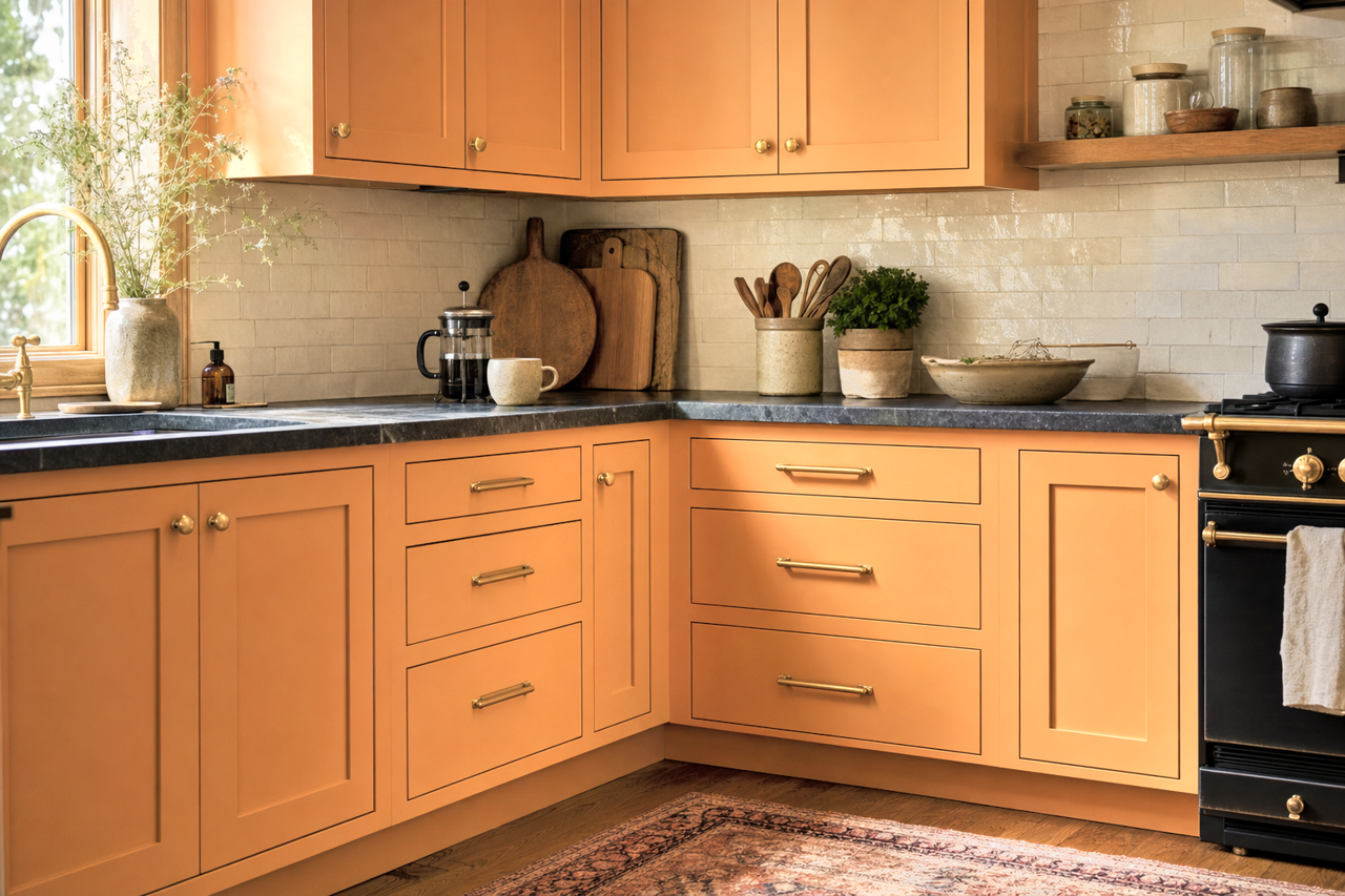 Grand Canyon by Benjamin Moore on cabinets