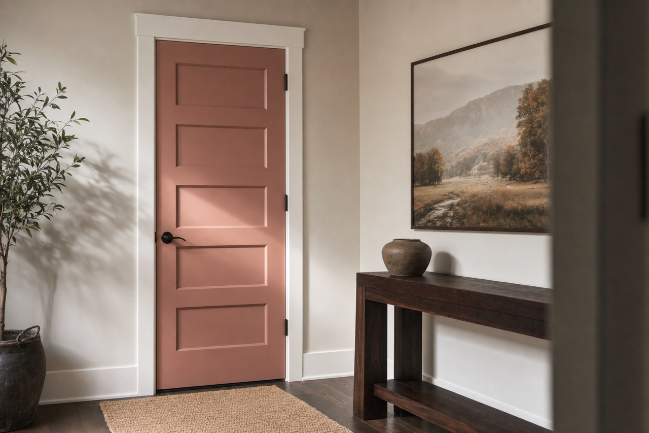 Drenched Sienna by Benjamin Moore on interior-doors