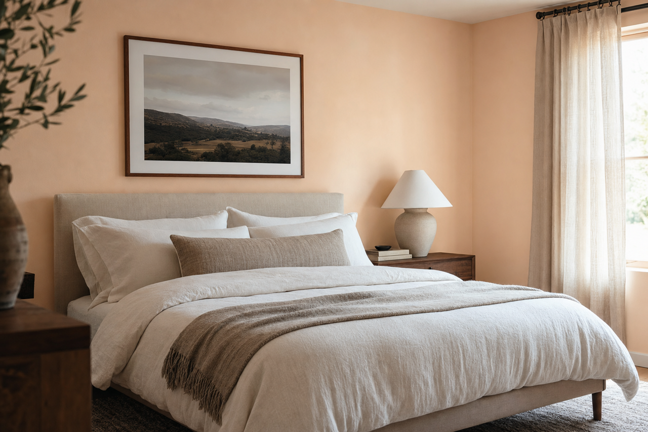 Pensacola Pink by Benjamin Moore on interiors