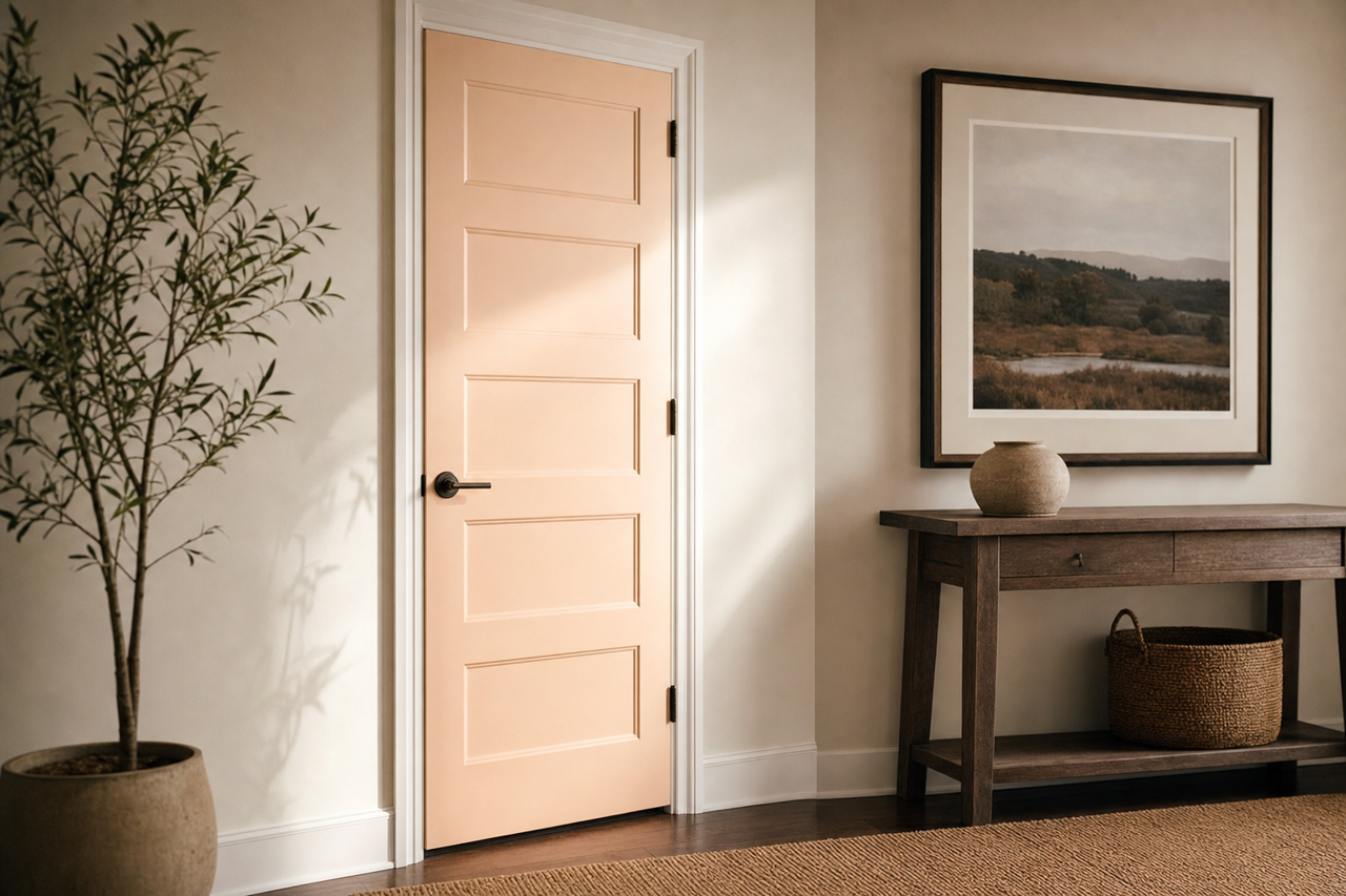 Sugarcane by Benjamin Moore on interior-doors