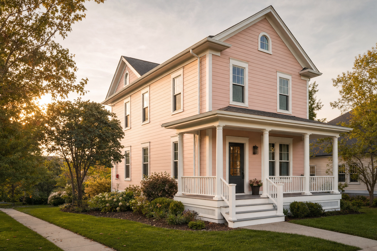 Rosetone by Benjamin Moore on exterior