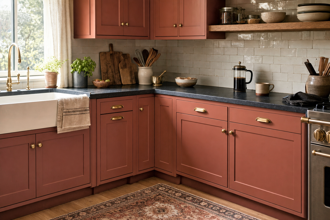 California by Benjamin Moore on cabinets