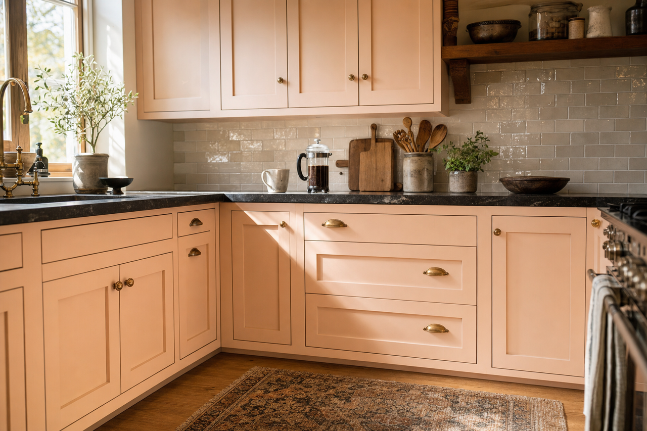 Love &amp by Benjamin Moore on cabinets