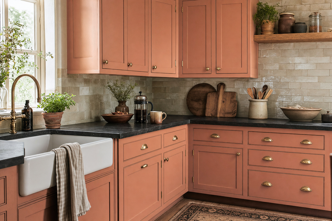 Patina by Benjamin Moore on cabinets