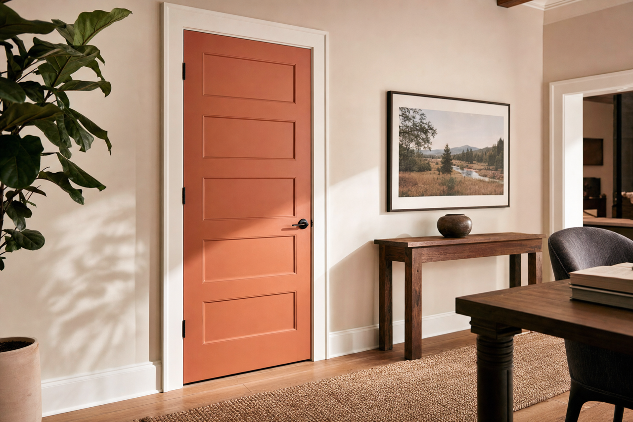 Patina by Benjamin Moore on interior-doors