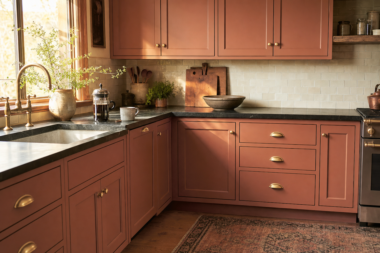 Pumice by Benjamin Moore on cabinets