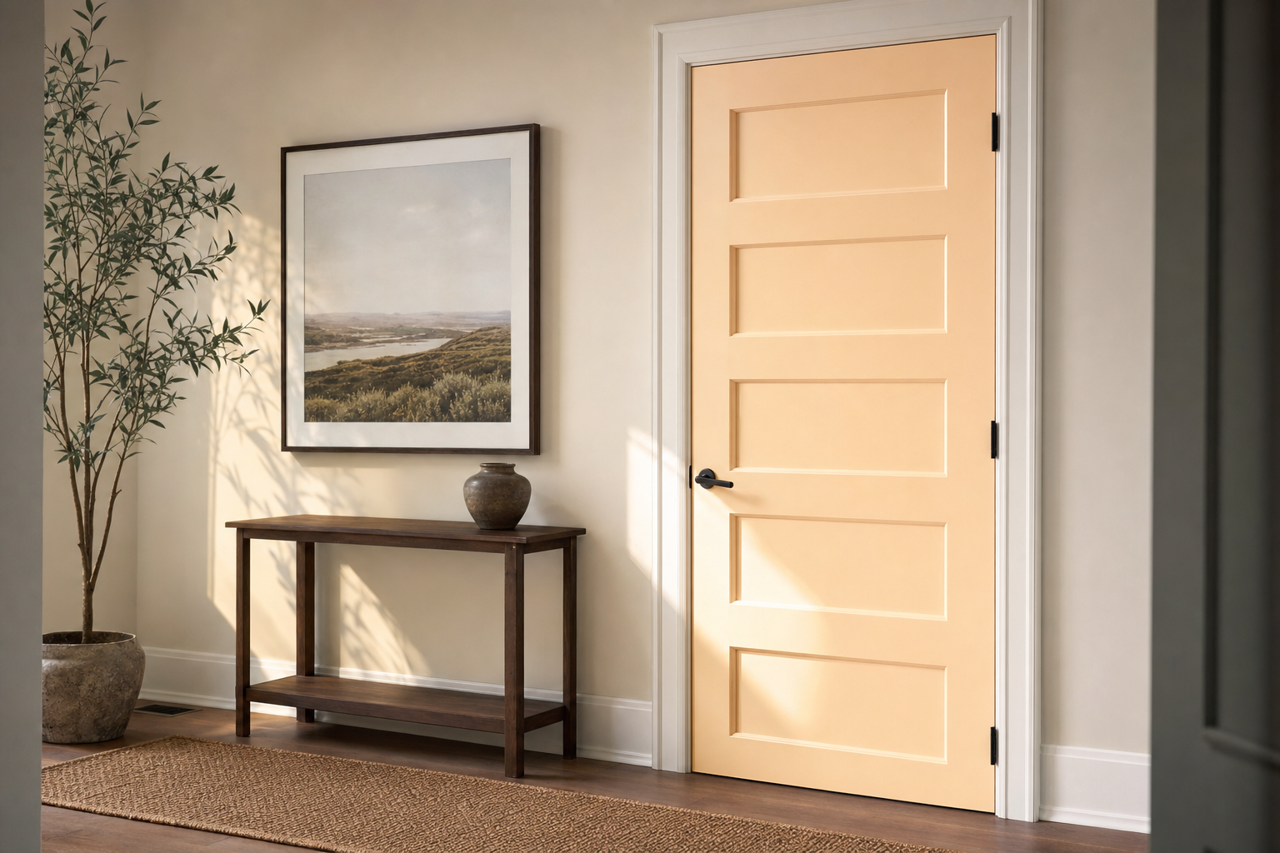 Delicate by Benjamin Moore on interior-doors