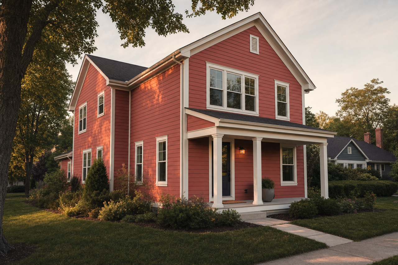 Warm by Benjamin Moore on exterior