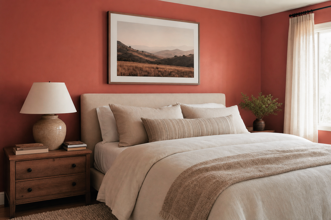 Warm by Benjamin Moore on interiors