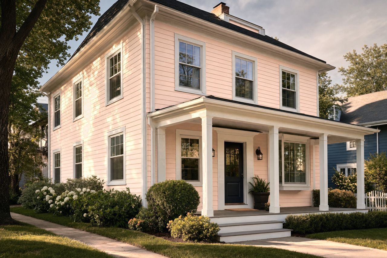Apricot Beige by Benjamin Moore on exterior