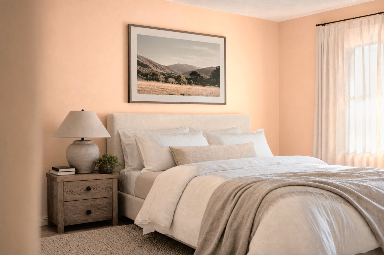 Apricot Beige by Benjamin Moore on interiors