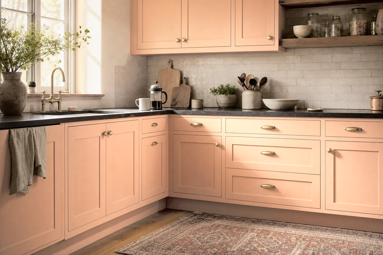 Outer Banks by Benjamin Moore on cabinets