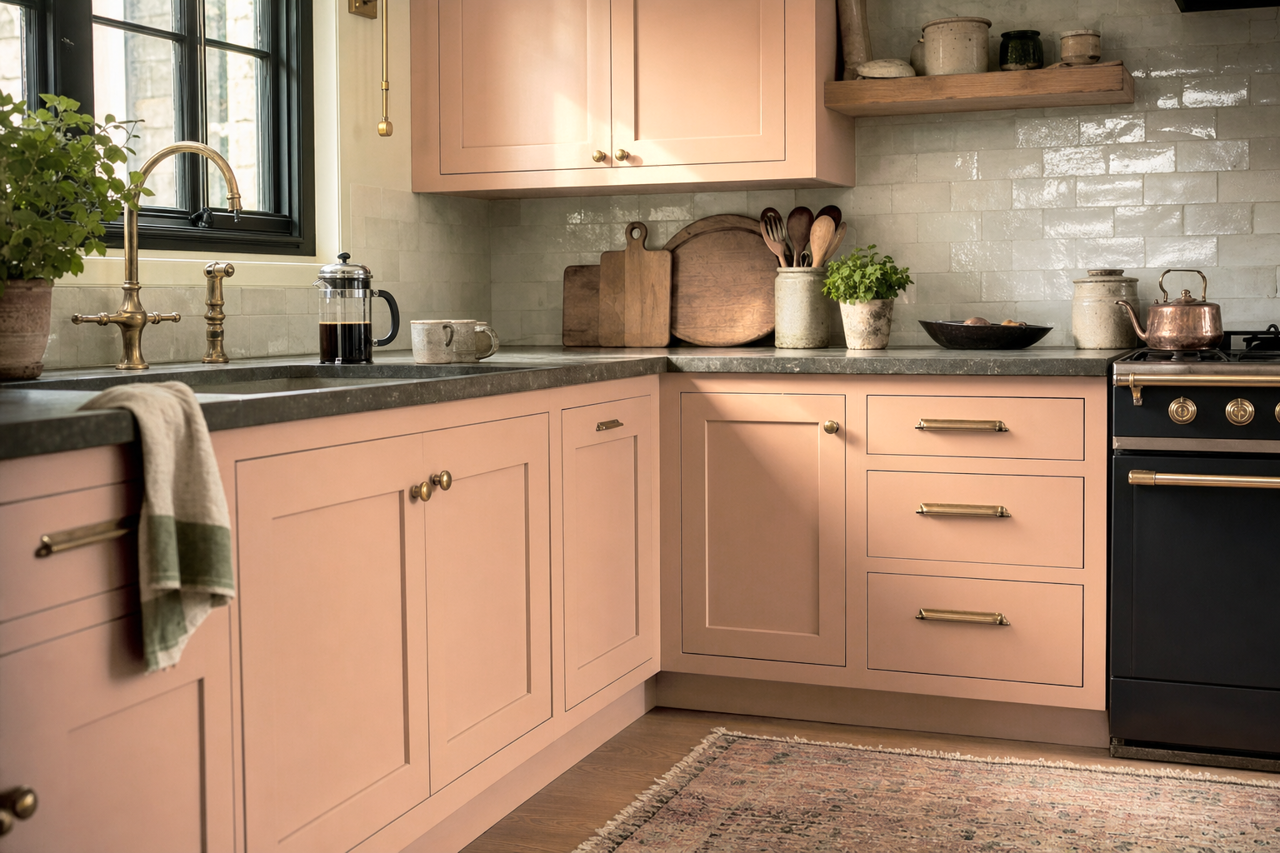 San by Benjamin Moore on cabinets