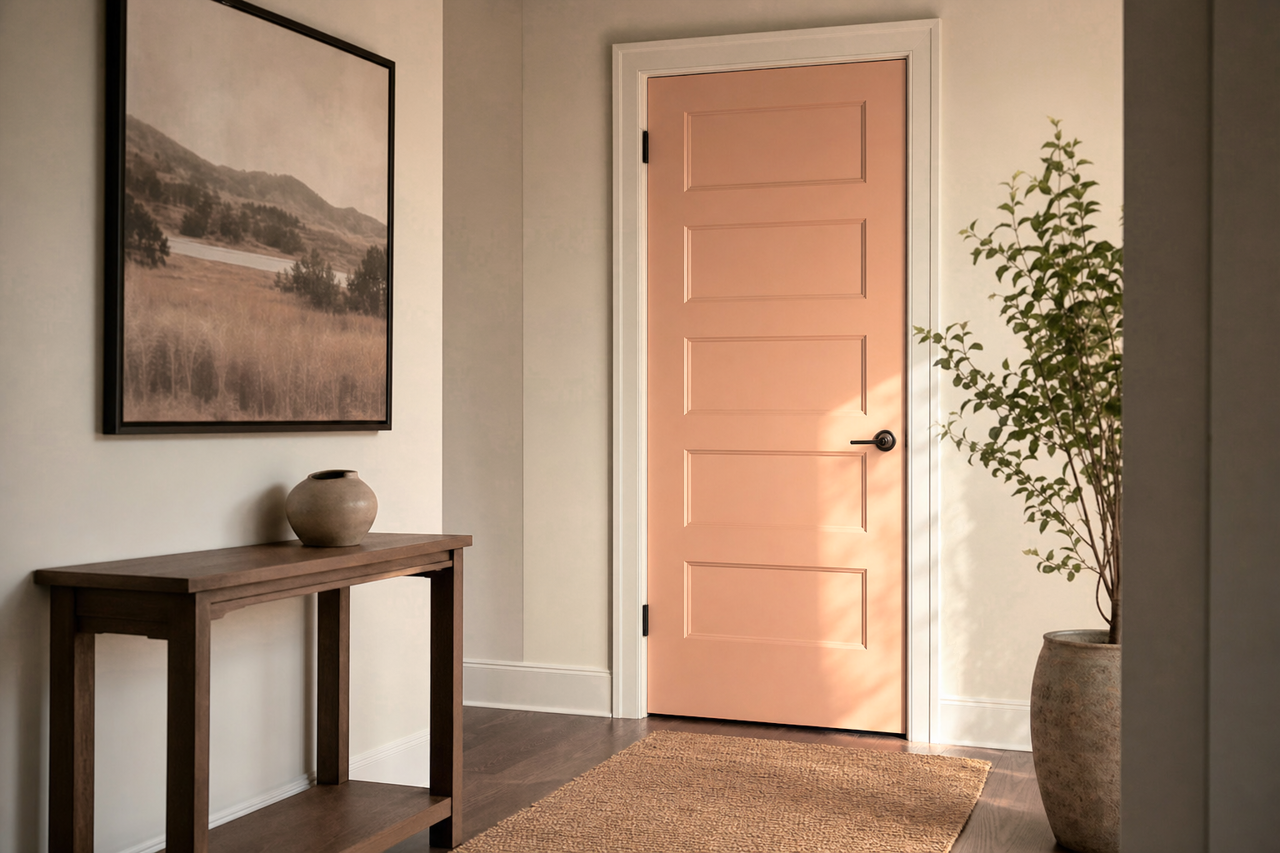 San by Benjamin Moore on interior-doors