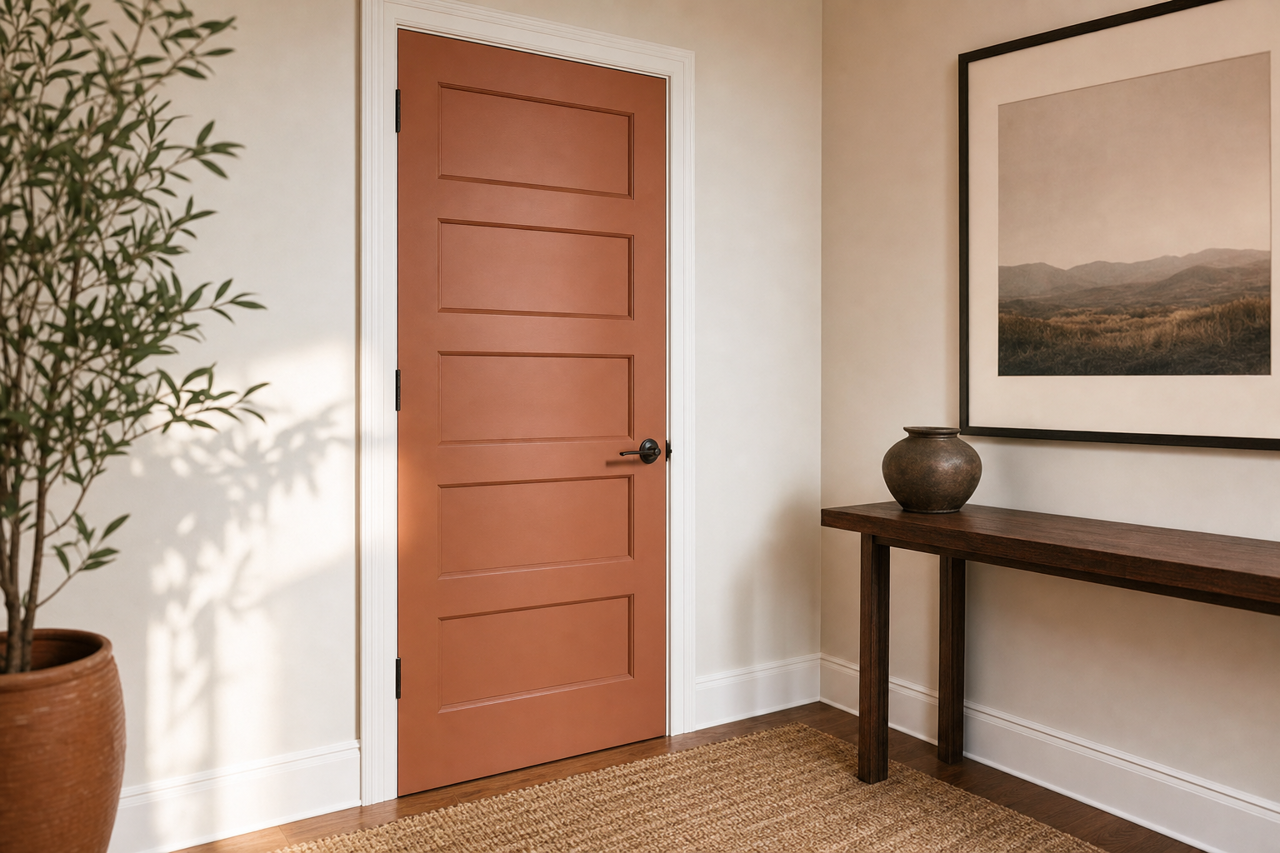 Toasted by Benjamin Moore on interior-doors