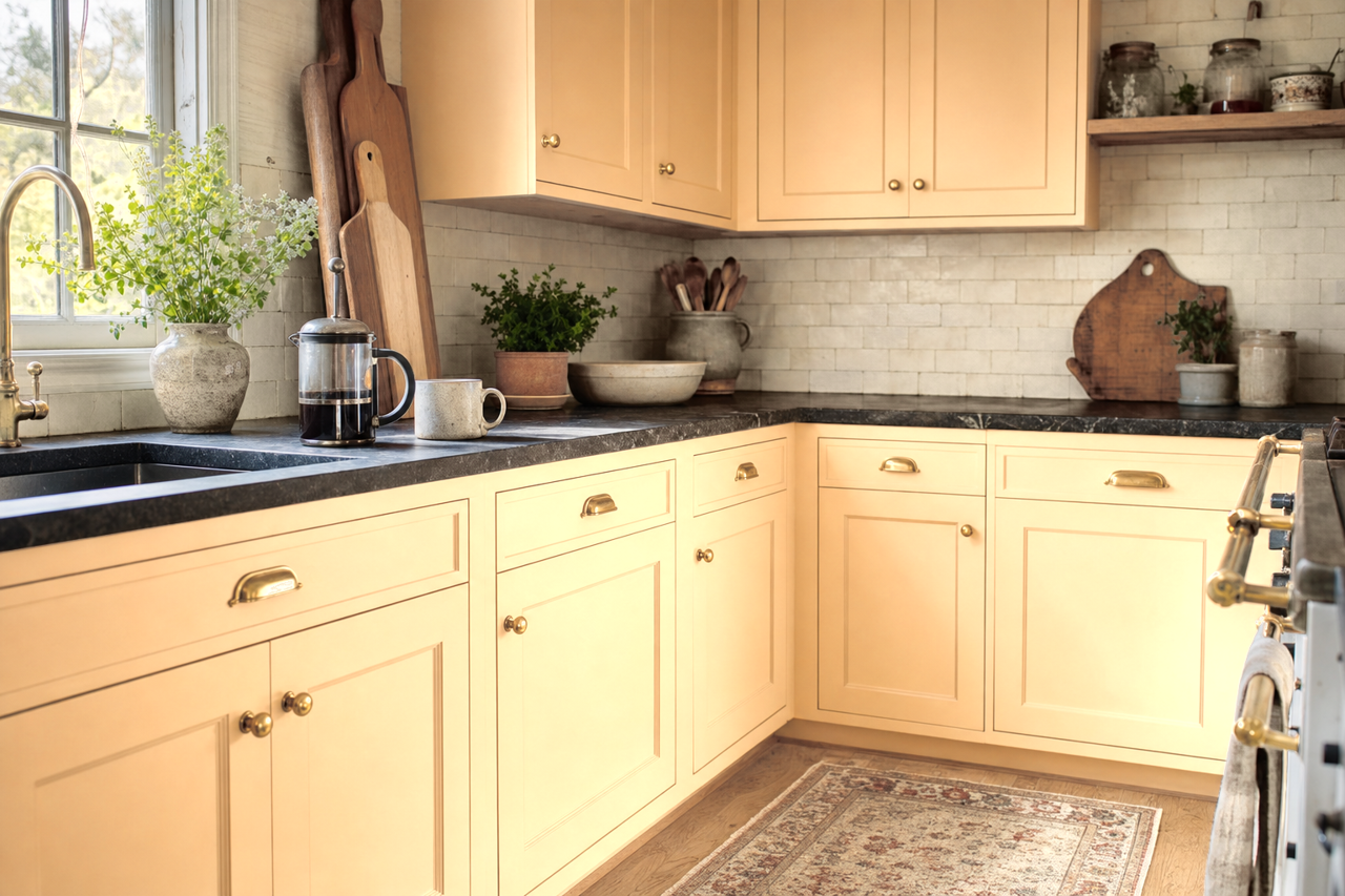 Sweet by Benjamin Moore on cabinets