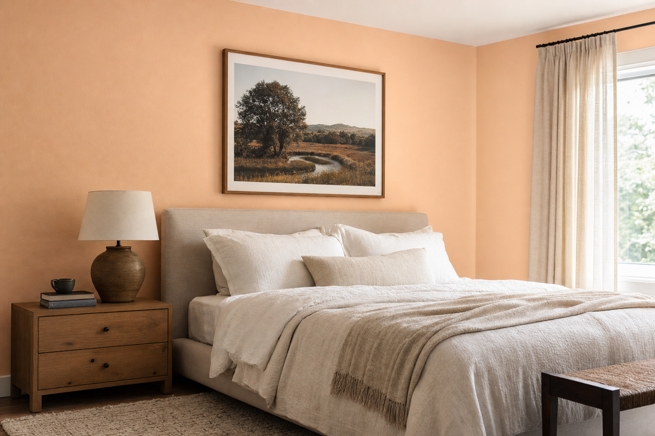 Sunset by Benjamin Moore on interiors