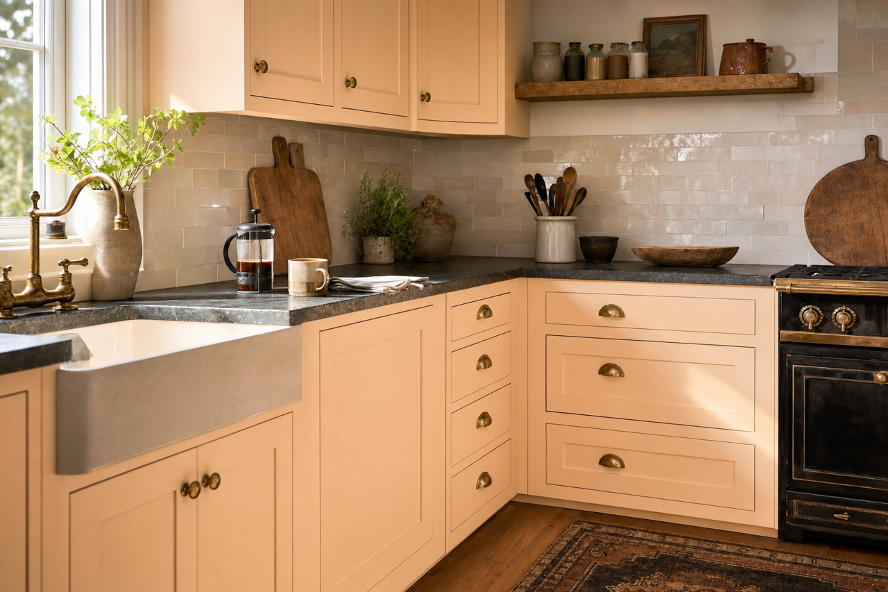 Love by Benjamin Moore on cabinets