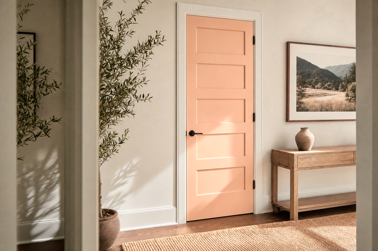 Cinnamon by Benjamin Moore on interior-doors