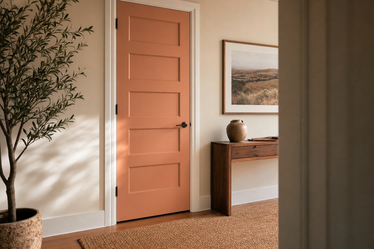 Suntan by Benjamin Moore on interior-doors