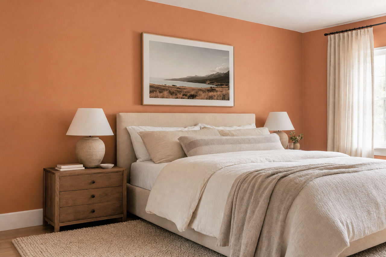 Suntan by Benjamin Moore on interiors