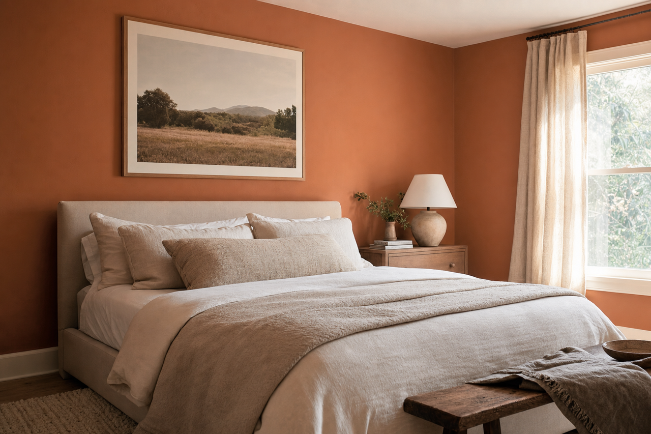 Copper by Benjamin Moore on interiors