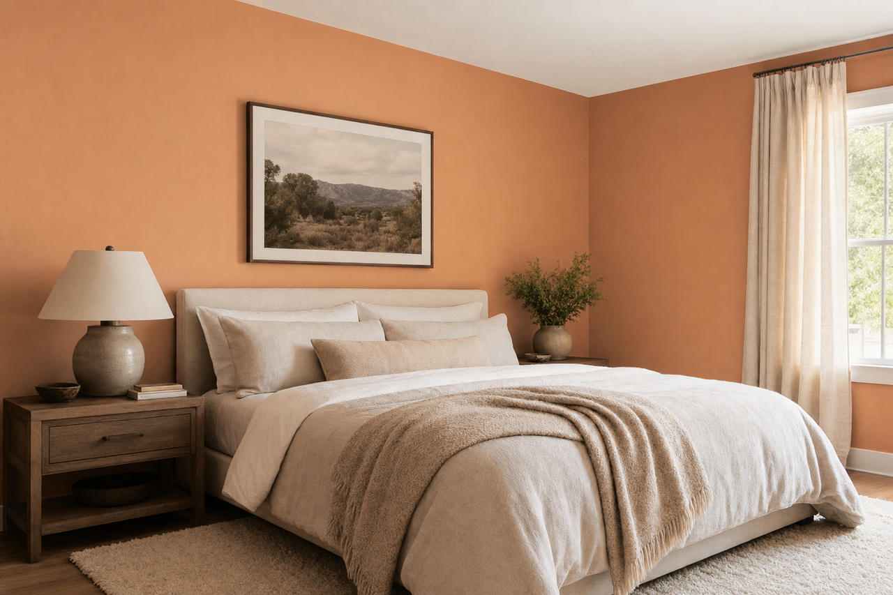 Potters Clay by Benjamin Moore on interiors