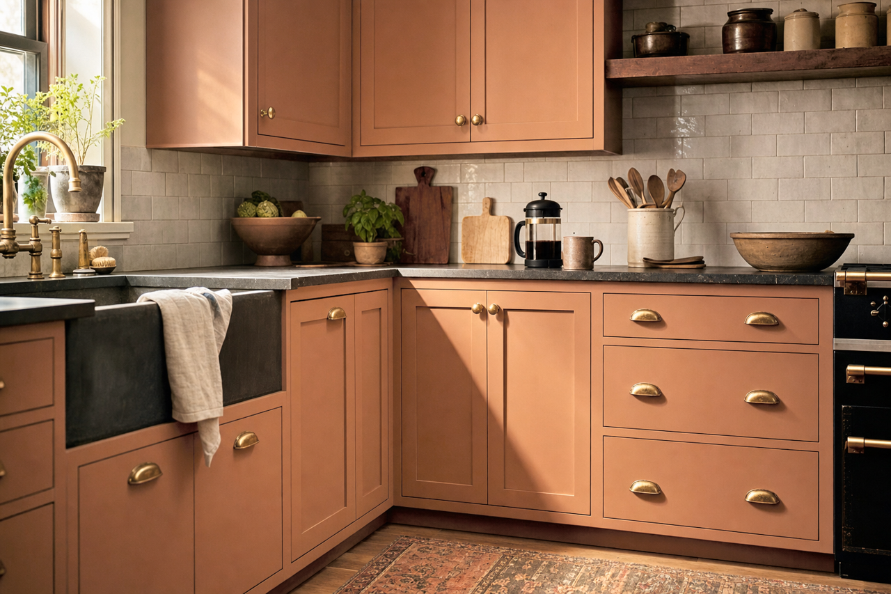 Lenape Trail by Benjamin Moore on cabinets