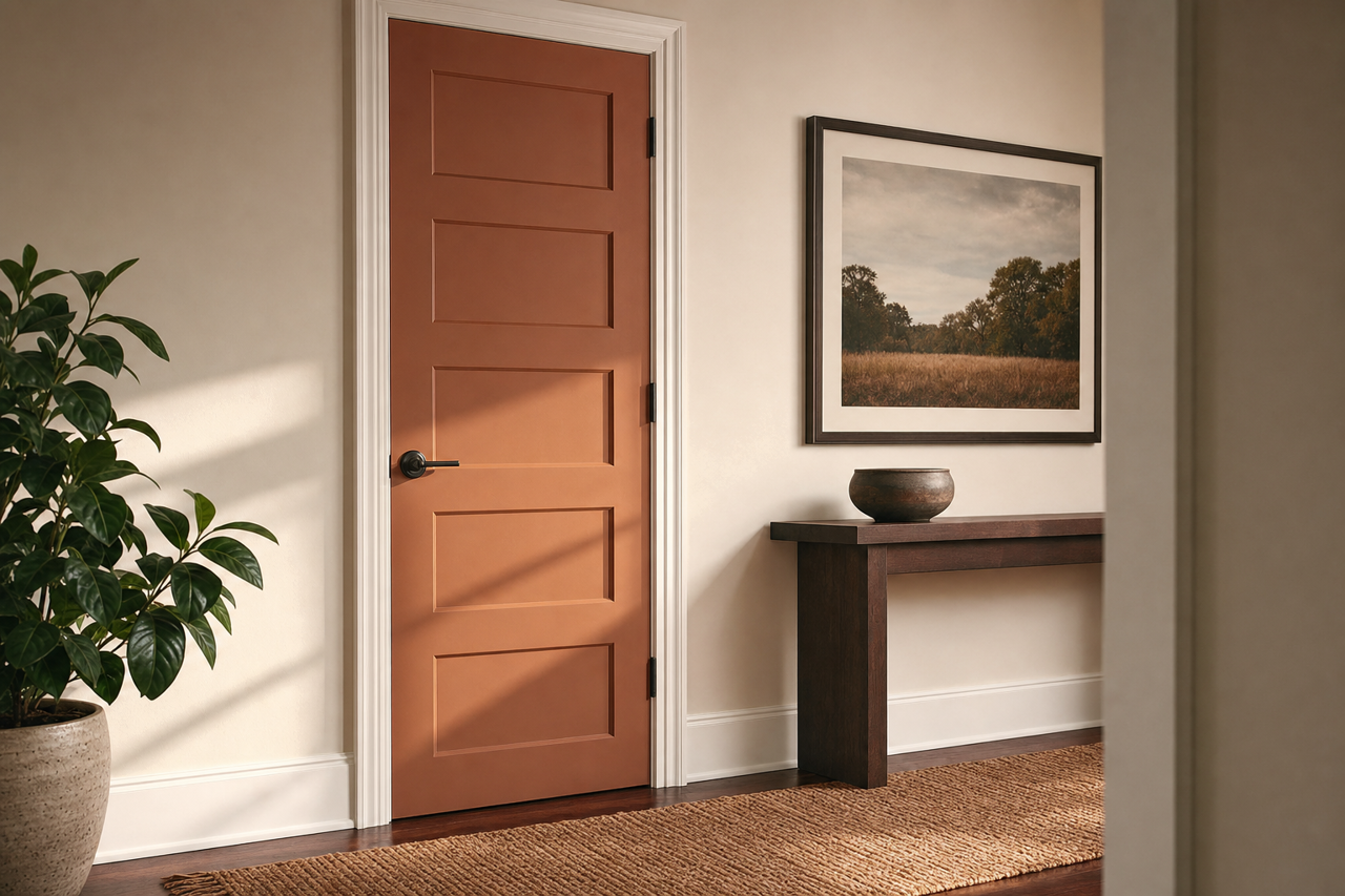 Coyote by Benjamin Moore on interior-doors